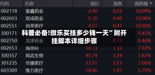 科普必备!微乐买挂多少钱一天”附开挂脚本详细步骤-第3张图片